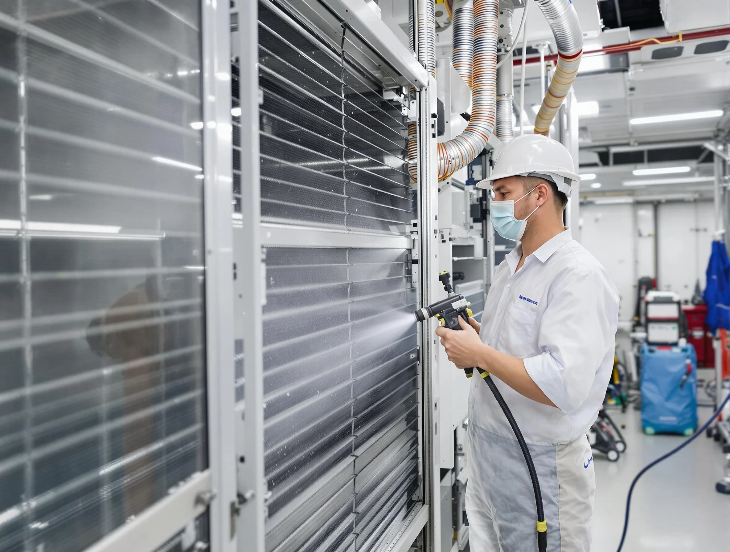 Professional AC coil cleaning by Fairmount Air Duct Cleaning in Fairmount