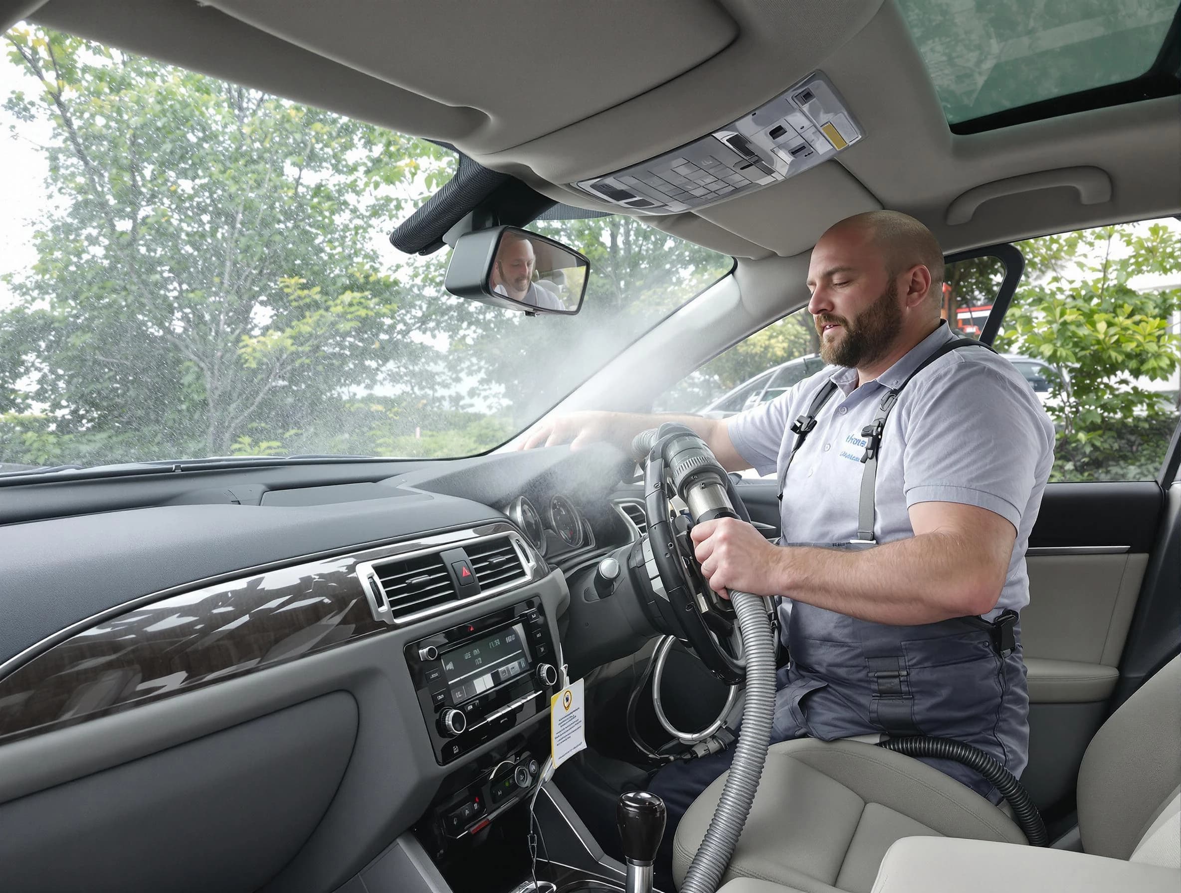 Fairmount Air Duct Cleaning specialist performing professional car duct cleaning in Fairmount