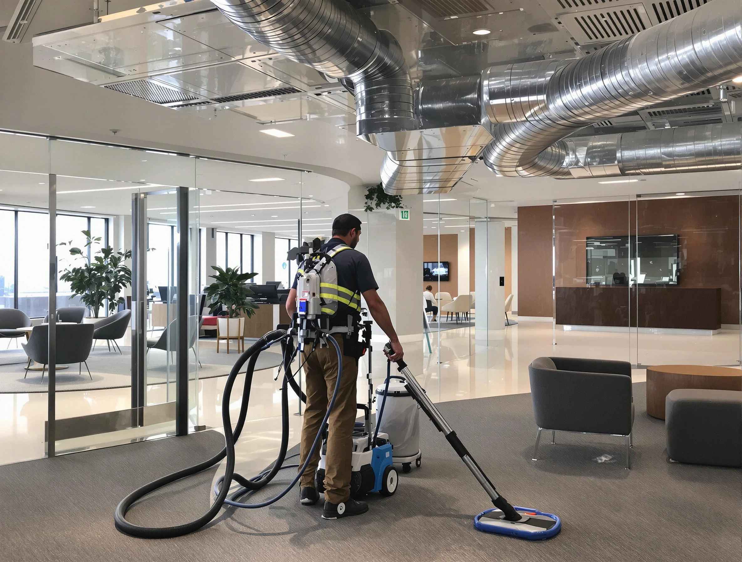 Commercial duct cleaning service by Fairmount Air Duct Cleaning in Fairmount