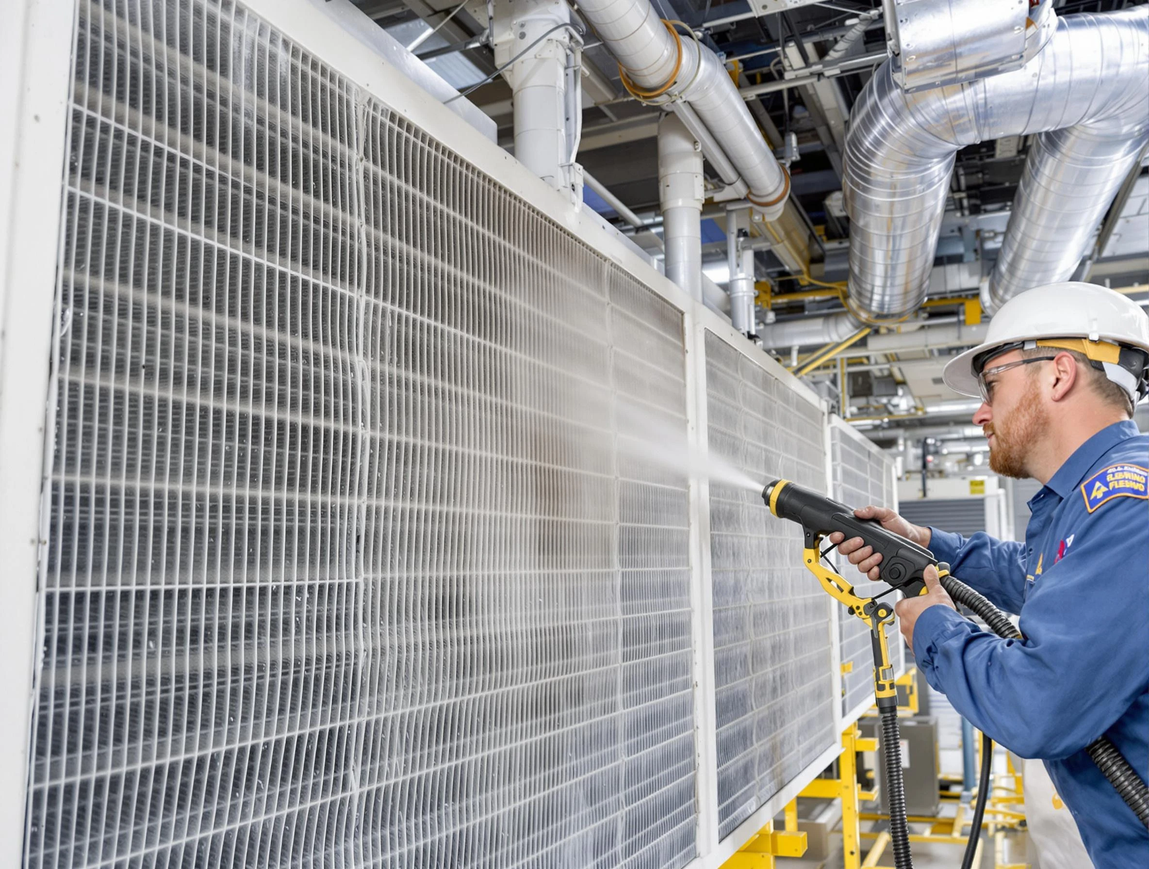 Professional commercial coil cleaning by Fairmount Air Duct Cleaning in Fairmount